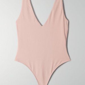 Babaton contour V neck bodysuit